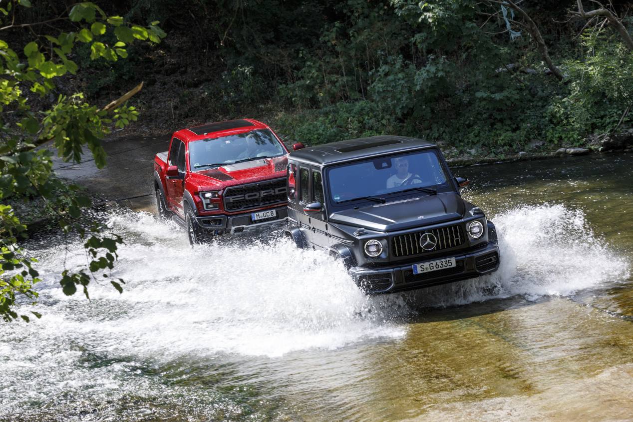 Ford F-150 Raptor y Mercedes-AMG 63 G, frente a frente