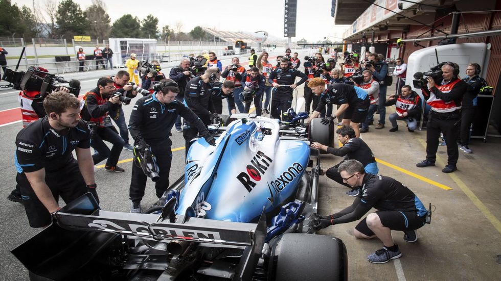El Williams FW42 se presentó en Montmeló durante los test invernales