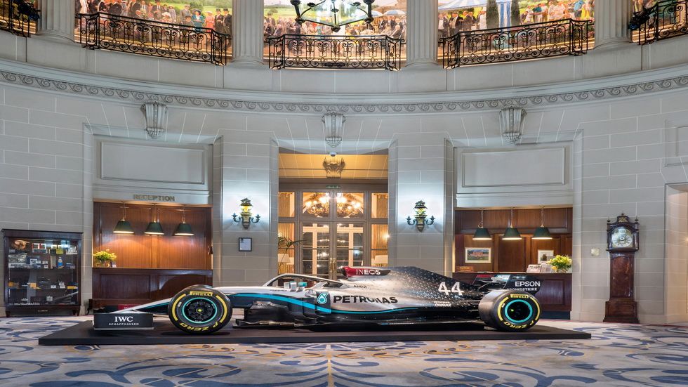 El monoplaza de Mercedes con sus colores para 2020