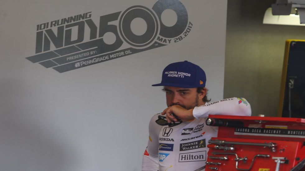 ALonso en 2017 con el McLaren Honda Andretti