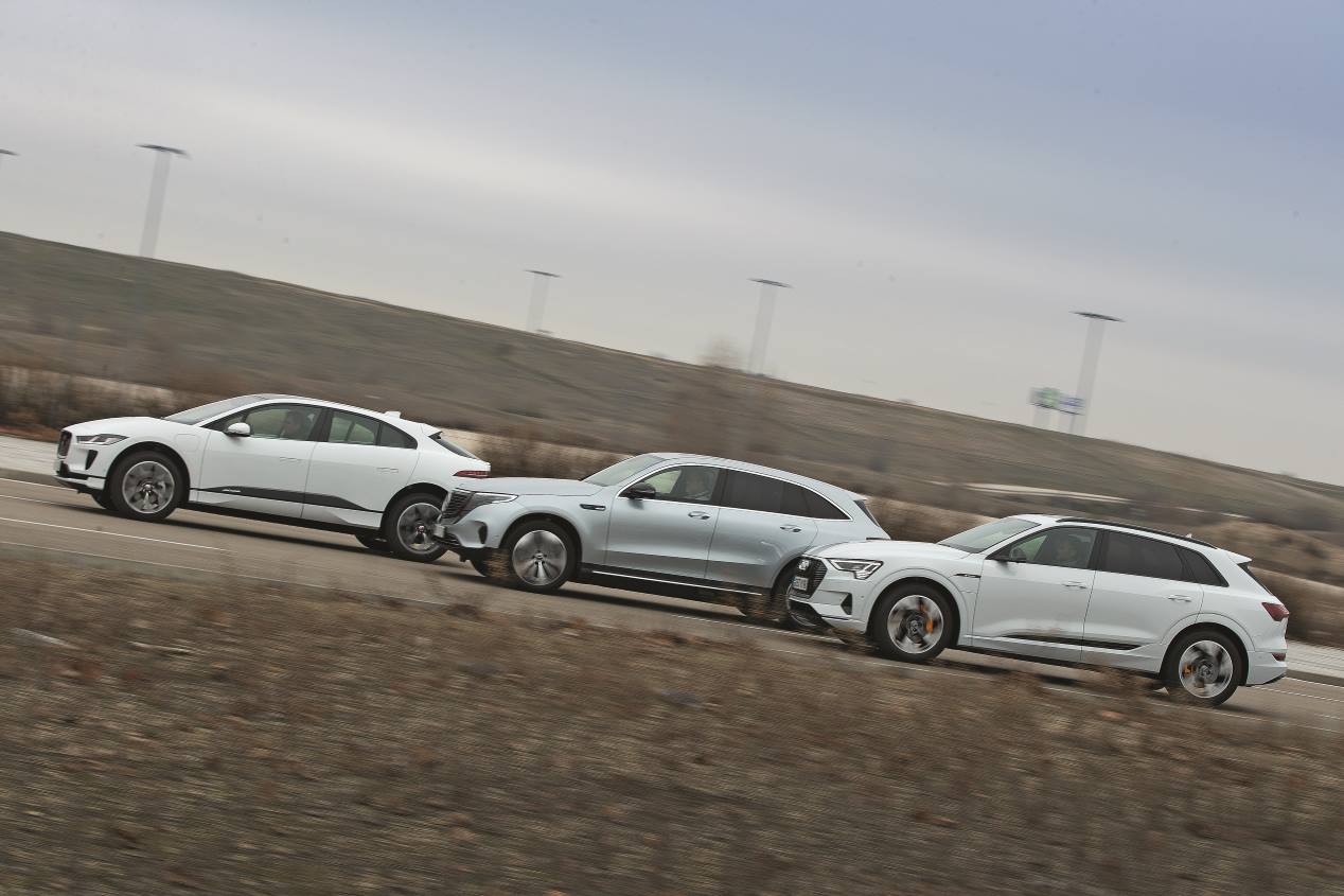 Audi e-tron, Jaguar i-Pace y Mercedes EQC: tres súper eléctricos, frente a frente
