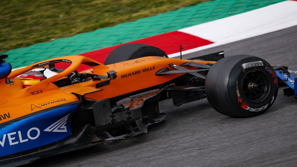 Sainz, durante los test de pretemporada en Barcelona