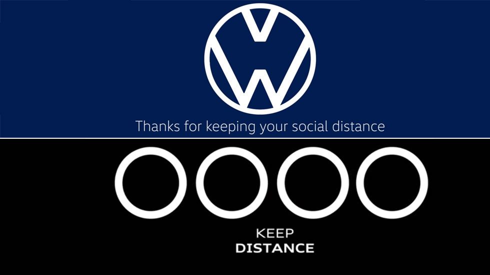 Audi y VW crean unos nuevos logotipos para concienciar sobre el coronavirus