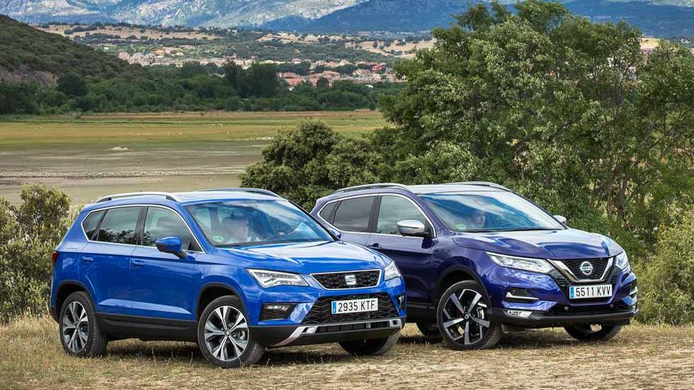 Nissan Qashqai vs Seat Ateca: así son las gamas de los SUV medios más vendidos 