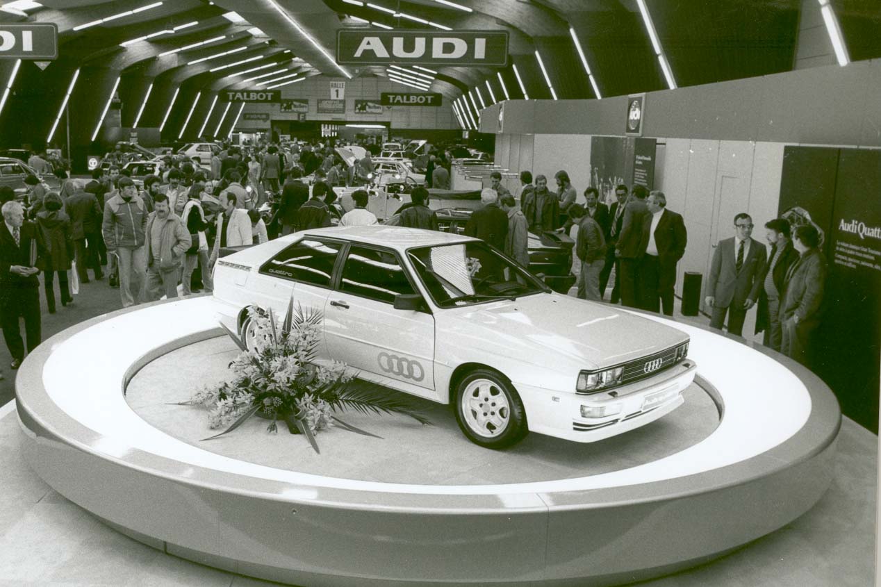 El primer Audi quattro se presentó en el Salón del Automóvil de Ginebra de 1980