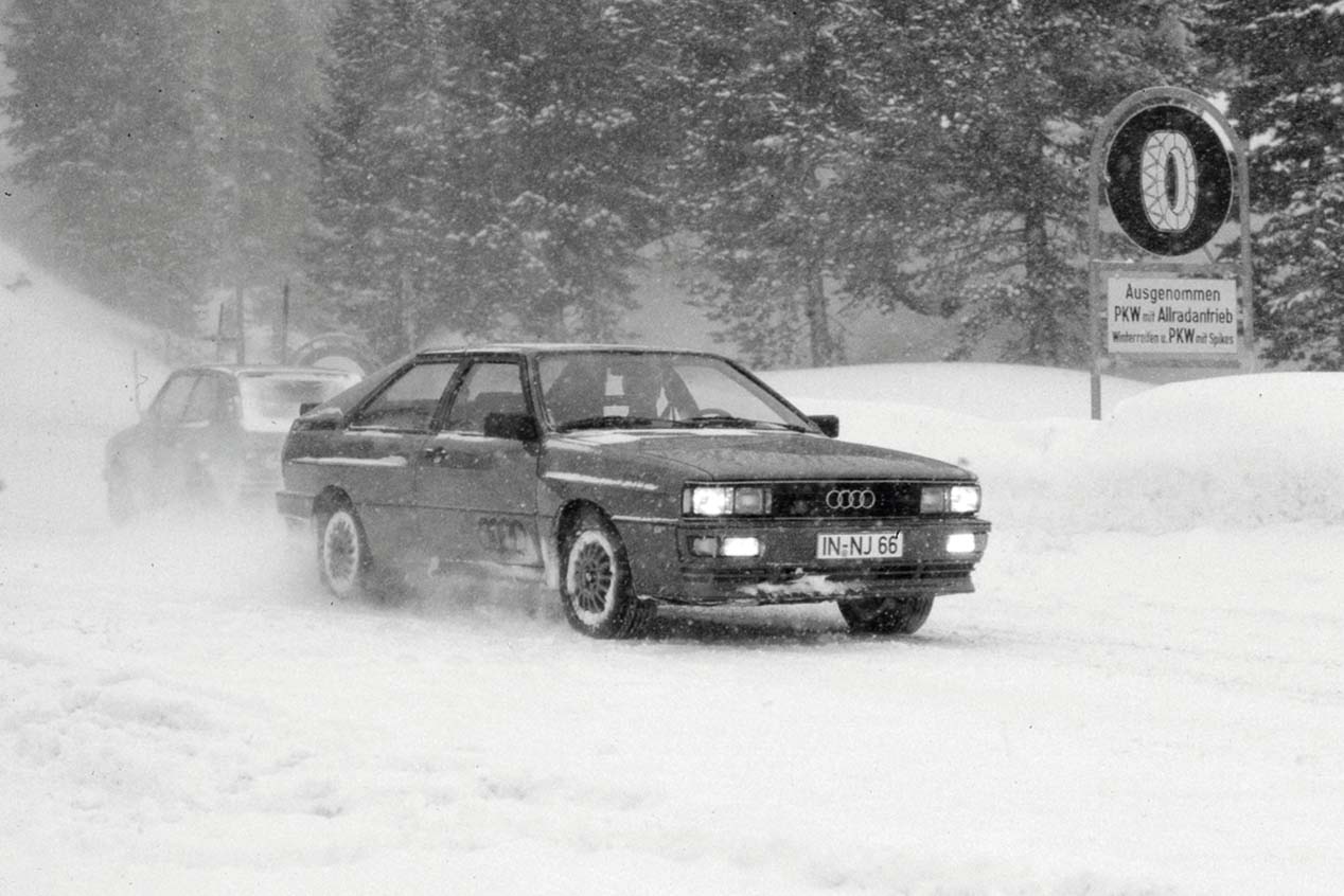 El primer Audi quattro se presentó en el Salón del Automóvil de Ginebra de 1980