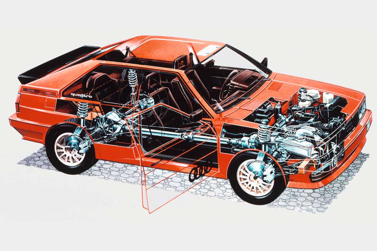 El primer Audi quattro se presentó en el Salón del Automóvil de Ginebra de 1980
