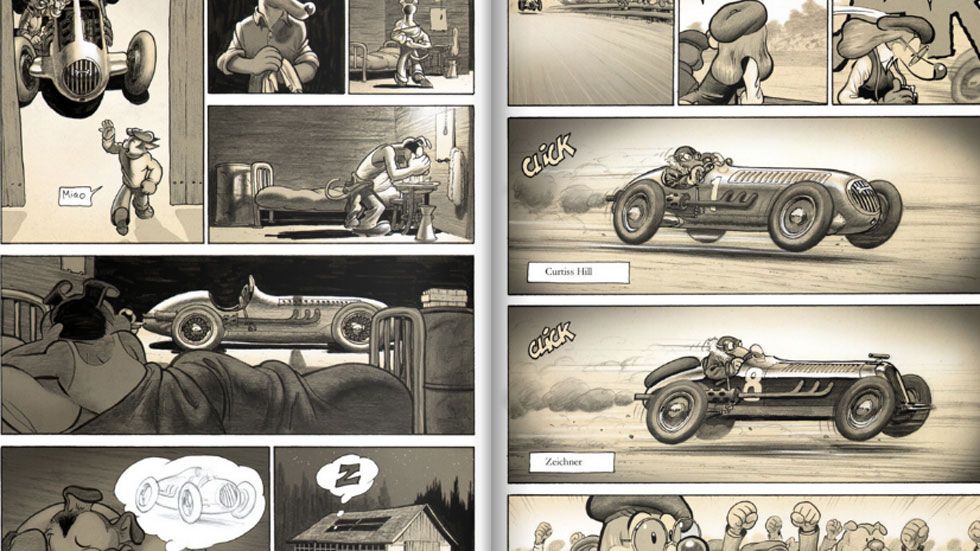 Curtiss Hill, un cómic inspirado en las carreras de los años 30