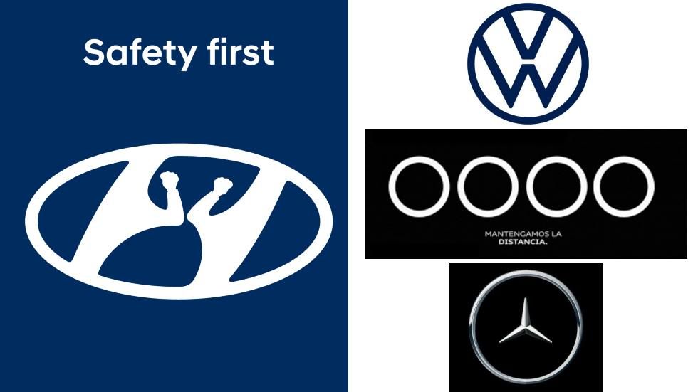 VW, Audi, Hyundai y Mercedes cambian sus logos para concienciar del coronavirus