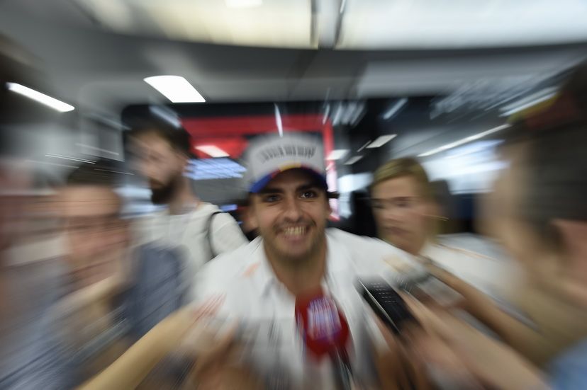 Carlos Sainz en rueda de prensa