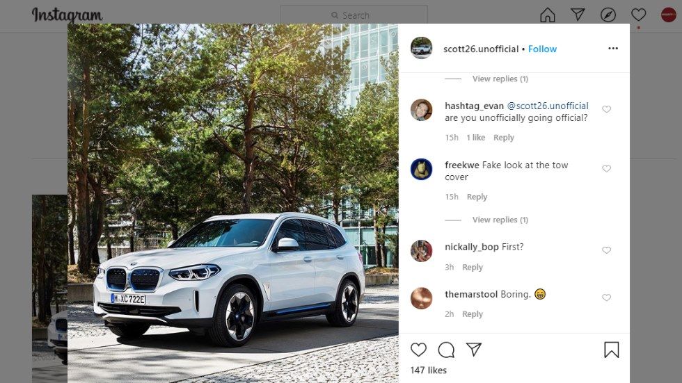 BMW iX3: se filtran las primeras imágenes del SUV eléctrico