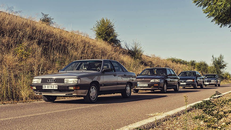 Audi 200, Cadillac Deville, Ford Scorpio y Renault 25