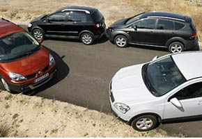 Nissan Qashqai, Scénic Adventure, Altea Freetrack y Cross Golf 