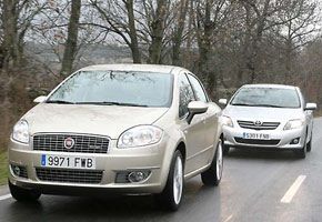 Fiat Linea 1.3 JTD frente a Toyota Corolla Sedán 1.4 D-4D