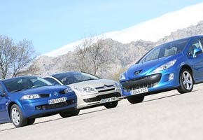 Citroën C4, Peugeot 308 y Renault Mégane
