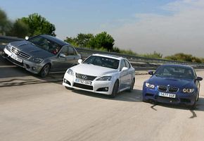 BMW M3 Coupé, Lexus IS F y Mercedes C 63 AMG