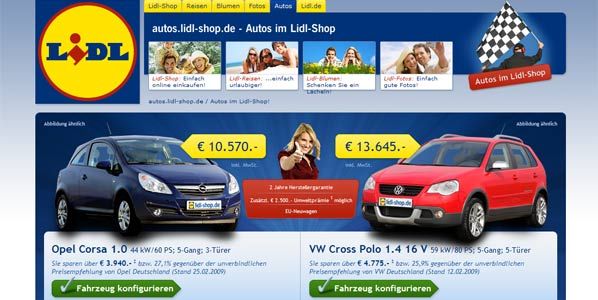 Lidel también vende coches, en Alemania Lidel también vende coches, en Alemania