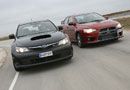 Mitsubishi Lancer Evo X frente a Subaru Impreza STi