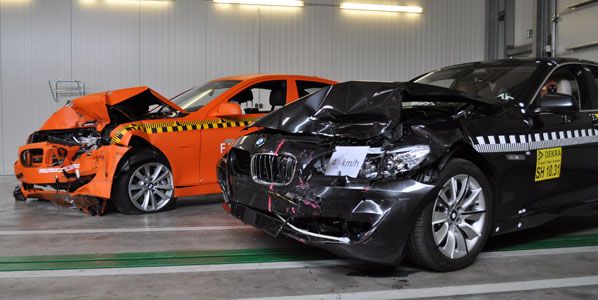 Menos daños con el sistema de pre-colisión de un BMW Serie 5 Menos daños con el sistema de pre-colisión de un BMW Serie 5