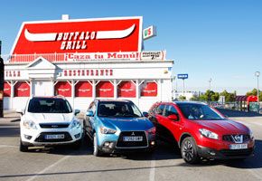 Ford Kuga 2.0 TDCI 4WD vs Mitsubishi ASX 200 DI-D y Nissan Qashqai 2.0 dCi 4x4  