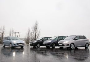 Peugeot 5008 1.6 HDI vs Mazda5 1.6 CRTD, Ford Grand C-Max 1.6 TDCi y Citroën Grand C4 Picasso HDi 110 