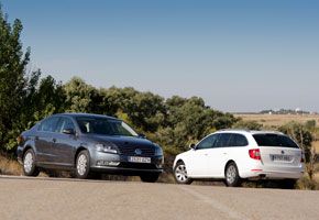 Skoda Superb C. 1.6 TDI Greenline vs Volkswagen Passat 1.6 TDI Bluemotion 