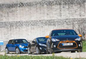 Citroën DS3 Racing vs Mini John Cooper Works y Peugeot RCZ   