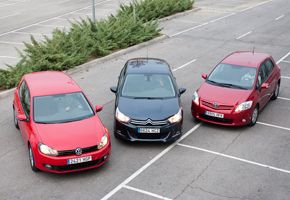 Citroën C4 1.6 HDi vs Toyota Auris 1.4 D-4D y VW Golf 1.6 TDi