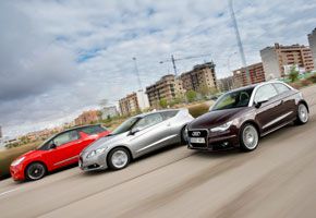 Audi A1 vs Citroën DS3 y Honda CR-Z 
