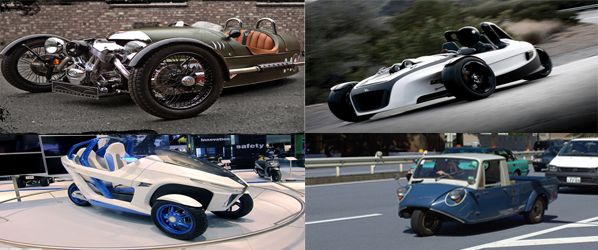 Ni dos ni cuatro: coches de tres ruedas