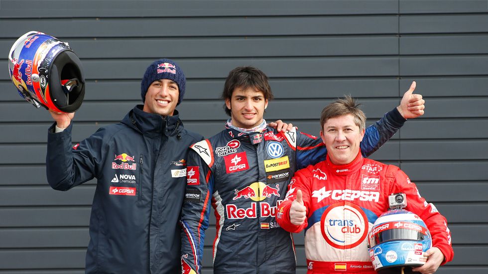 CEPSA, con la F1, Sainz Jr. y Antonio Albacete en 2013