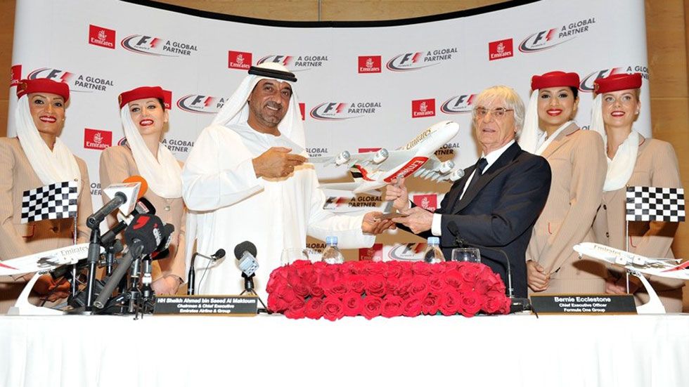 Emirates Airlines, socio global de la F-1 por cinco años