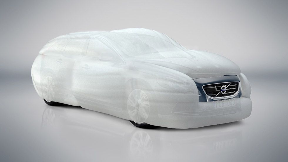 Airbag envolvente, la broma de Volvo