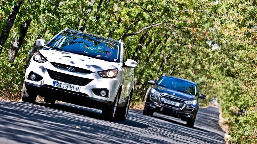 Comparativa: Hyundai iX-35 2.0 CRDi vs Peugeot 4008 1.8 HDi
