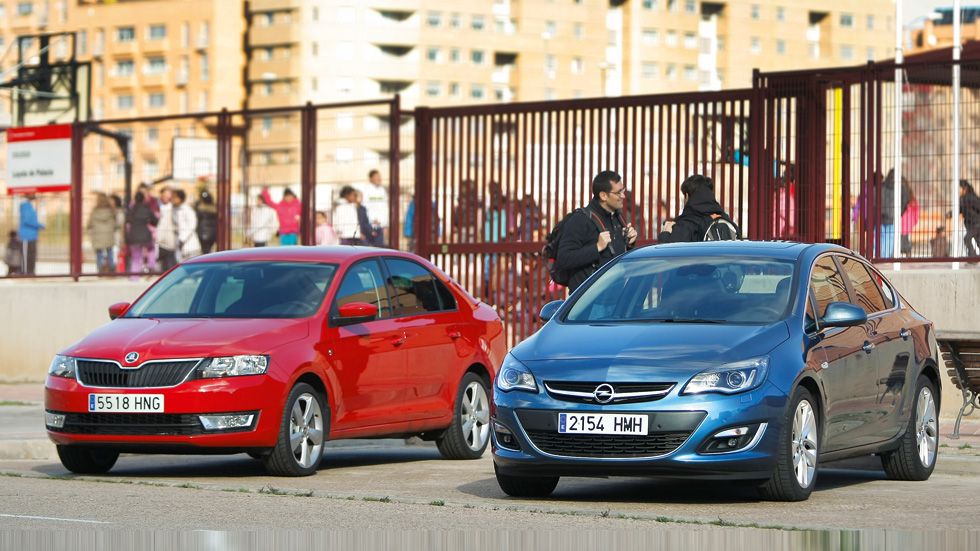 Comparativa: Opel Astra Sedán 1.7 CDTi vs Skoda Rapid 1.6 TDI