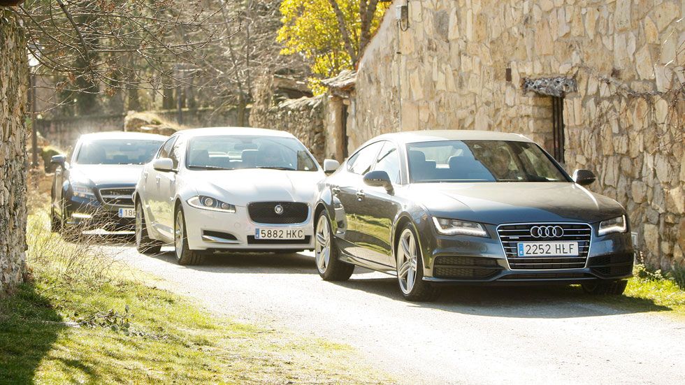 Comparativa: Audi A7 vs Mercedes CLS y Jaguar XF
