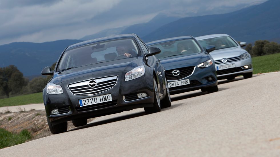 Mazda6 2.2 D vs Opel Insignia CDTi y VW Passat TDI