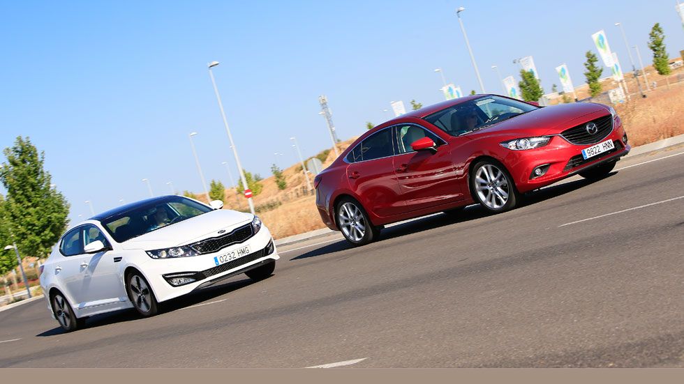 Comparativa: Kia Optima Hybrid vs Mazda 6 2.2 Skyactiv-D