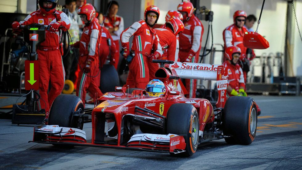 F1: Ferrari, el equipo más rápido en los ‘pit-stops’ de 2013