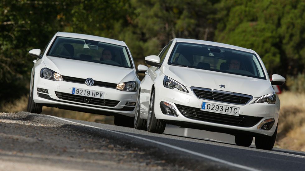 Comparativa: Peugeot 308 1.6 e-HDi/115 vs VW Golf 1.6 TDi/105