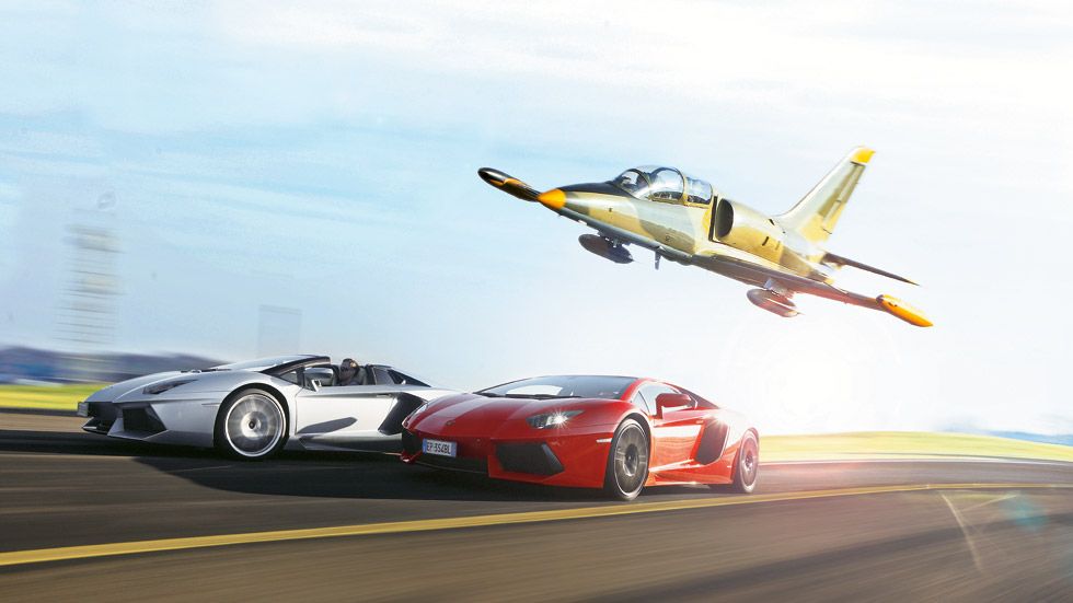 Lamborghini Aventador LP700-4 vs Aero L-39 Albatros: coche vs avión