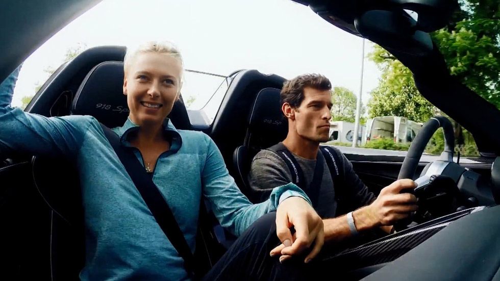 Vídeo: Webber y Sharapova, de paseo en un Porsche 918 Spyder