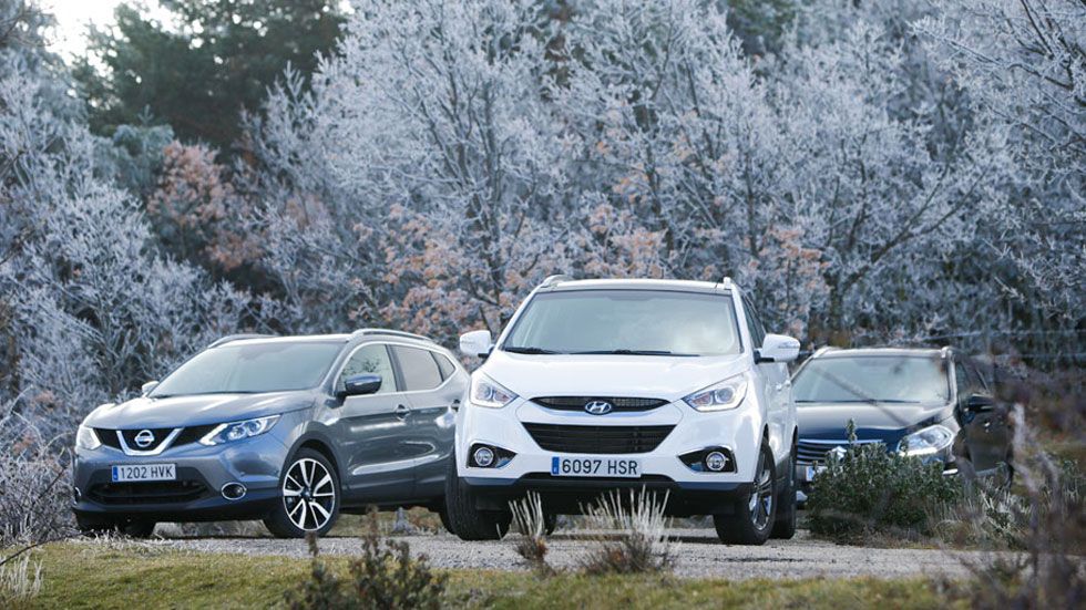 Comparativa: Hyundai ix35 2.0 CRDI 136 vs Nissan Qashqai 1.6 DCI 130 y Suzuki S-Cross 1.6 DDIS 120