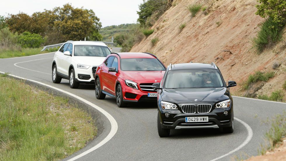 Comparativa: Audi Q3 2.0 TDI vs BMW X1 2.0d y Mercedes GLA 220 CDI