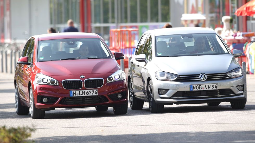 Comparativa: BMW 218d Active Tourer vs VW Golf Sportsvan 2.0 TDi