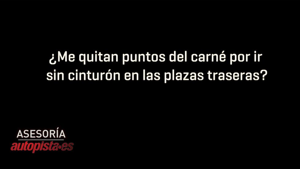 ¿Me quitan puntos del carné por ir sin cinturón en las plazas traseras?