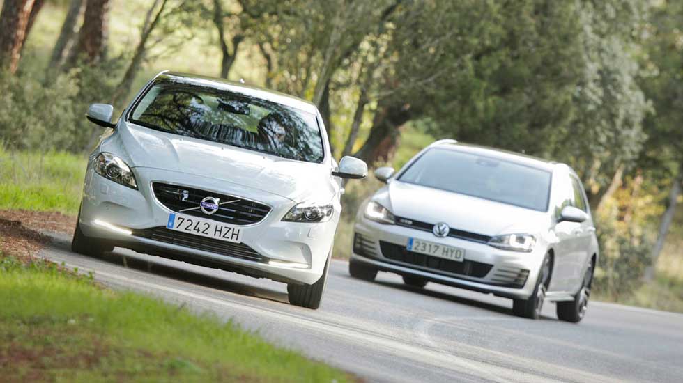 Comparativa: Volkswagen Golf GTD vs Volvo V40 D4, los anti GTi
