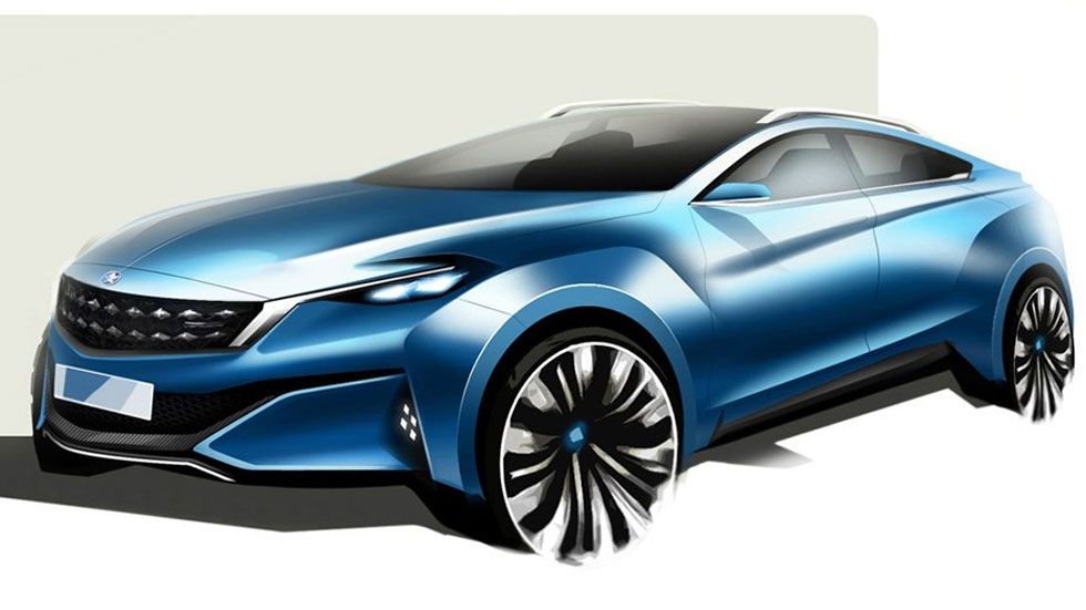 Nissan Venucia y su futurista coupé de cuatro puertas