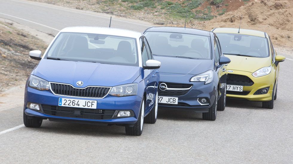 Comparativa: Ford Fiesta 1.0 125 CV vs Opel Corsa 1.0T 115 y Skoda Fabia 1.2 TSI 110