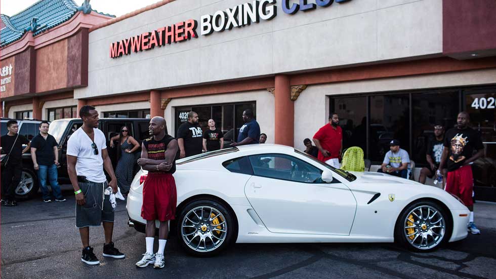 El garaje multimillonario del boxeador Floyd Mayweather